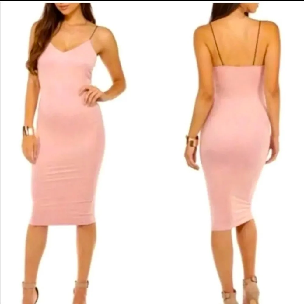 Windsor Soft Pink Bodycon Dress - Picture 1 of 5